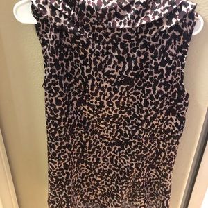 Silky leopard print blouse.